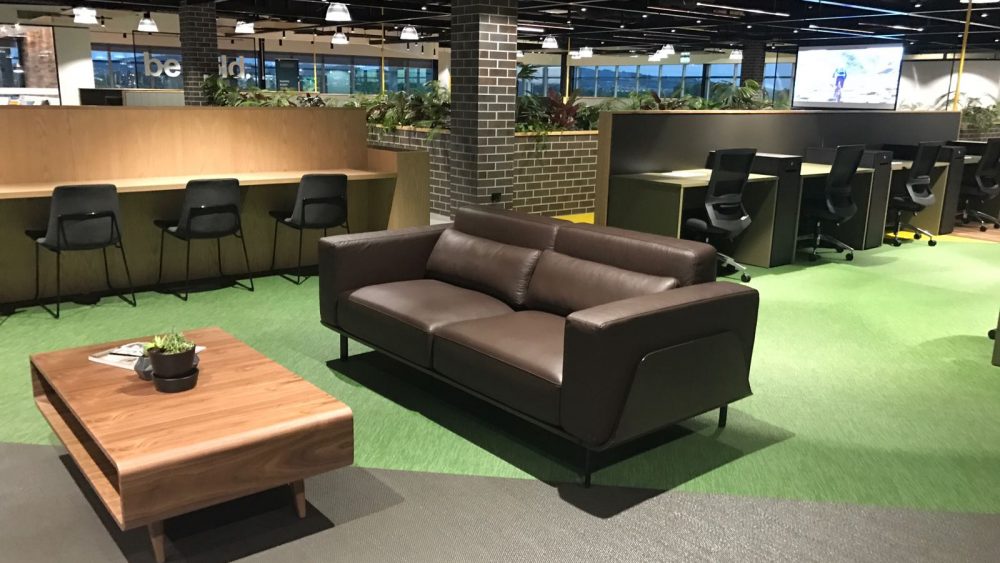 Waterman Business Centre Caribbean Park, VIC, Australia - Ethnic Abisko, Graphic Herringbone Black, Botanci Ivy and Viva